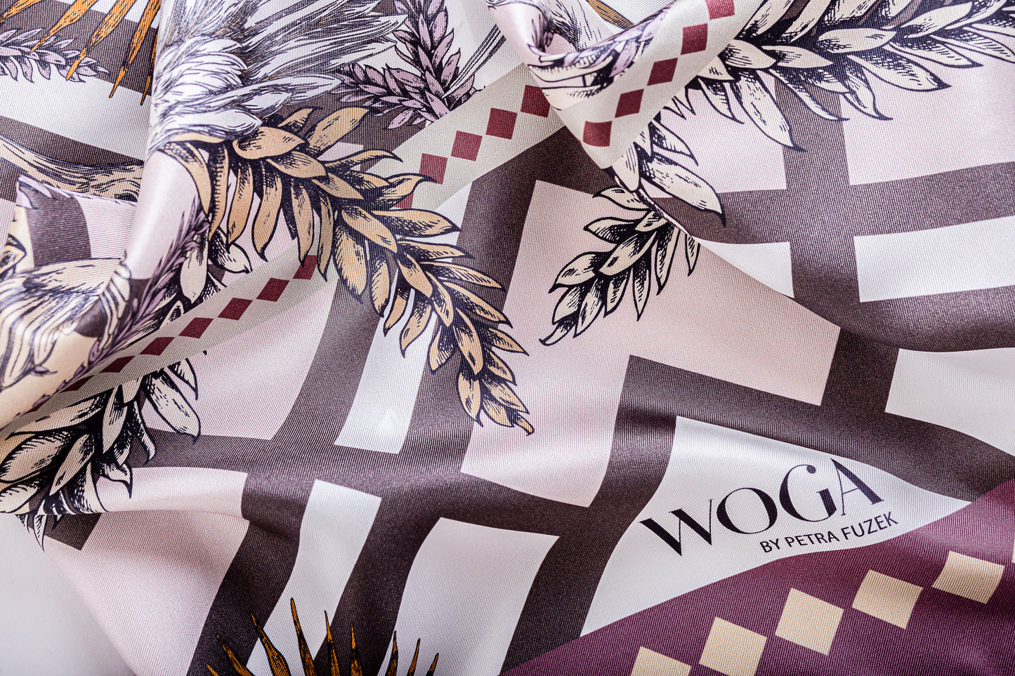 Mauve Hummingbird Art Deco Scarf