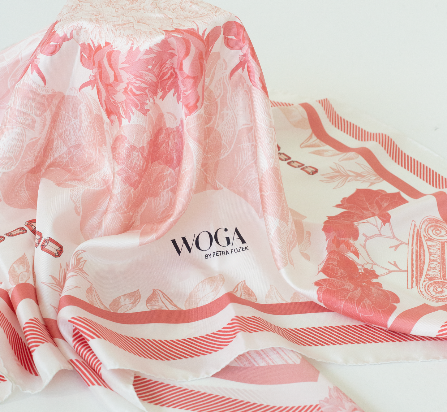 The Pink Greek Peony Scarf