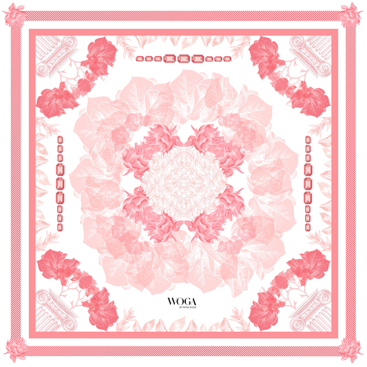 The Pink Greek Peony Scarf
